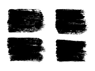 Vector black paint, ink brush stroke, brush, line or texture. Texture artistic design element, box, frame or background