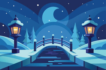 Fototapeta premium christmas night city