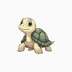 tortoise cartoon vector. Cute turtle vector design illustration.  minimalist  turtle animation vector
