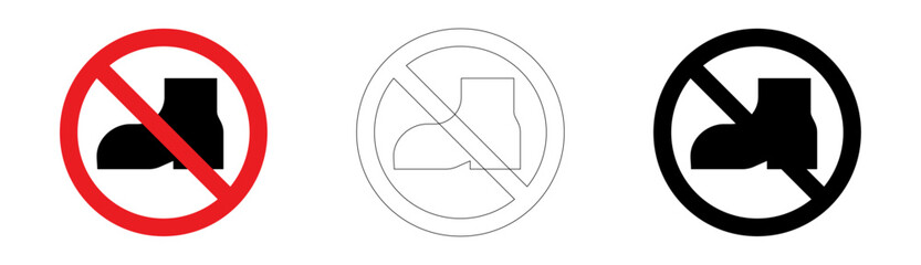 No outdoor footwear in vector format