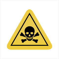 danger sign with skull