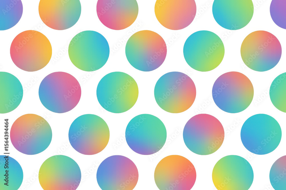 Poster vibrant gradient circles overlapping in seamless geometric arrangement, revealing transparent checke