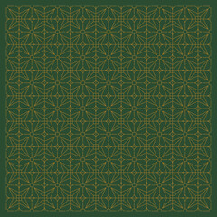 seamless stars and cross patterns line art in gold green color version 1. vector art of line style stars with cross combination