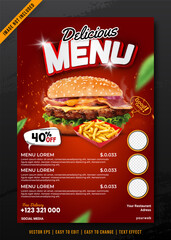 Special delicious food menu social media banner post template 5