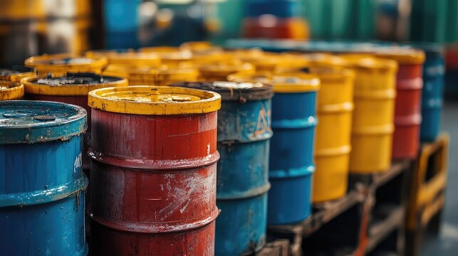 Hazardous waste management image showing toxic material disposal, chemical storage, contamination prevention, community safety, eco regulations, industrial cleanup protocols