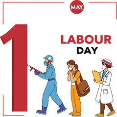 Labour Day Collage – Honoring Workers from All Professions on May 1st