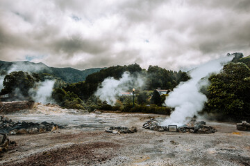 Caldeiras da Furnas Sao Miguel Azores Portugal