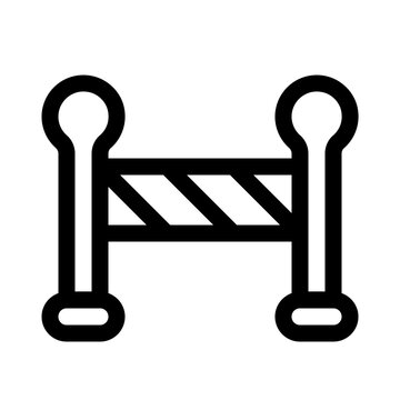 boundary sign icon with line style, perfect for user interface projects