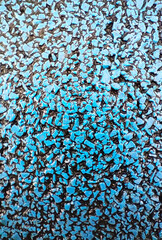 Close-up of Blue Rubber Flooring Texture