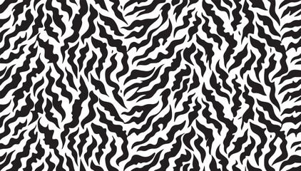 Wild animal print seamless pattern featuring leopard and tiger skin textures, a vintage illustration ideal for fabric design, wallpaper, and other decorative backgrounds
