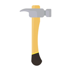 Claw Hammer Illustration on White Background