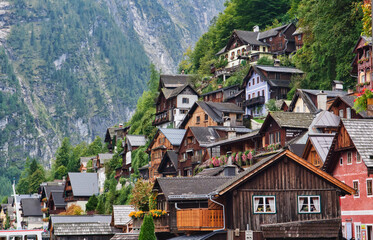 Beautiful village of Hallstatt, Salzkammergut, Austria