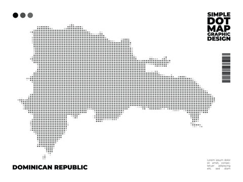 Precise dot mapping of Dominican Republic-stylish minimalist layout