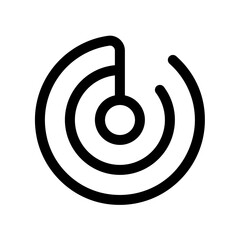 radar icon with line style, perfect for user interface projects
