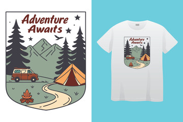 Life is better at the campfire t-shirt design, Camping and Adventure t shirt design for nature lover