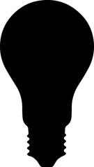 Light Bulb Silhouette Vector Idea Concept Icon