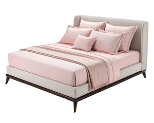 minimalist pastel bed design