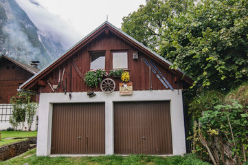 Tool house in beautiful village of Hallstatt, Salzkammergut, Austria