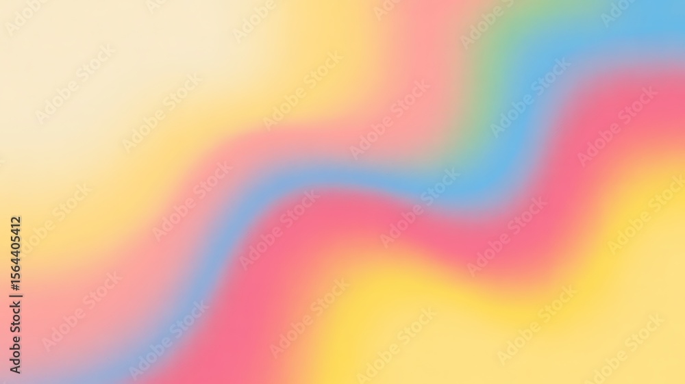 Canvas Prints soft pastel gradient wavy abstract background blue color