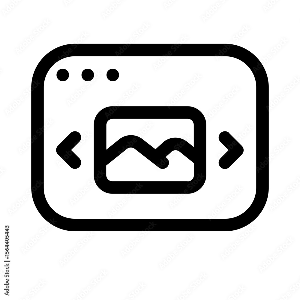 Fototapete web animation icon with line style, perfect for user interface projects