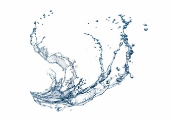 抽象的な青い水しぶきの3dイラスト