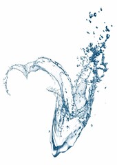 抽象的な青い水しぶきの3dイラスト