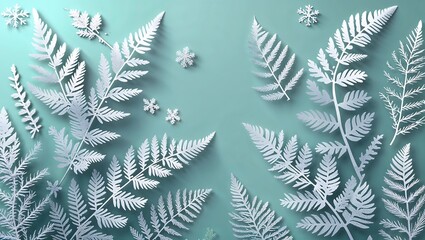 Frosted Morning Abstract Frost Ferns