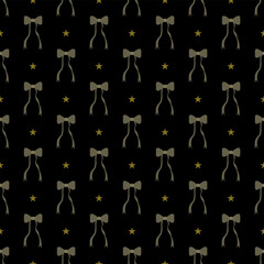 seamless pattern with black silhouettes of the girl