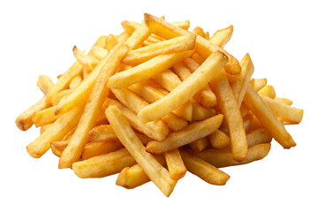 French Fried Chips isolated on Transparent Background