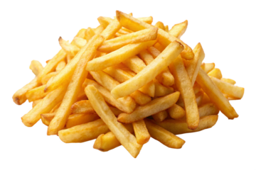French Fried Chips isolated on Transparent Background