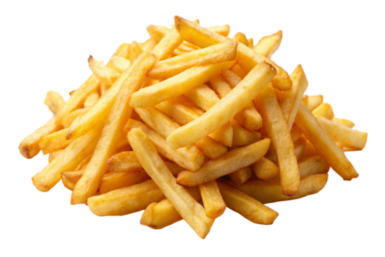 French Fried Chips isolated on Transparent Background