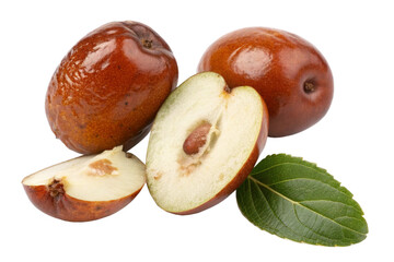 Jojoba Fruit isolated on Transparent Background