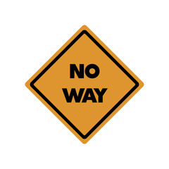 No way icon vector symbol template