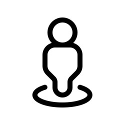 human icon with line style, perfect for user interface projects