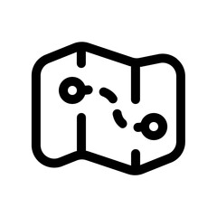 map icon with line style, perfect for user interface projects