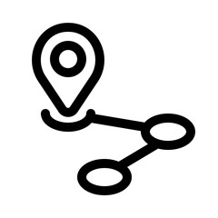 pathway icon with line style, perfect for user interface projects