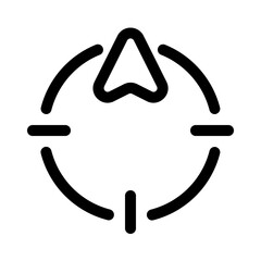 standard compass icon with line style, perfect for user interface projects