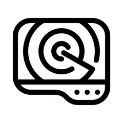 tracking icon with line style, perfect for user interface projects