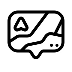 track line icon with line style, perfect for user interface projects