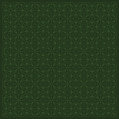 seamless stars and cross patterns line art green version 2. vector art of line style stars with cross combination