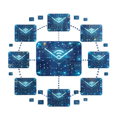 Networked Email Communication Digital Messages Wifi Connection