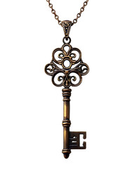 Antique Key Pendant Necklace Elegant Jewelry Design