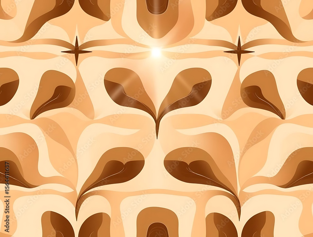 Poster artistic rendering showcasing a symmetric array with organic flowing shapes