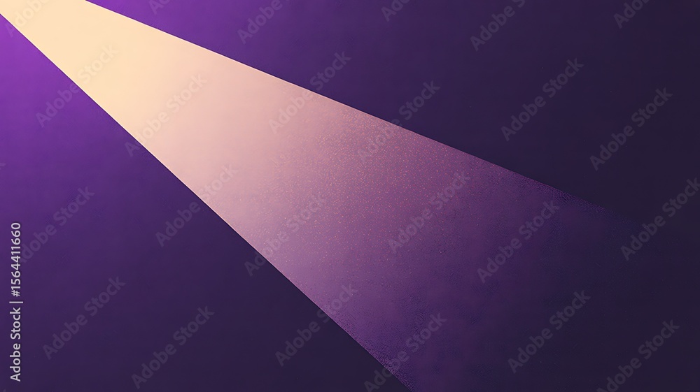 Poster diagonal beam of light illuminating a deep purple background gradient