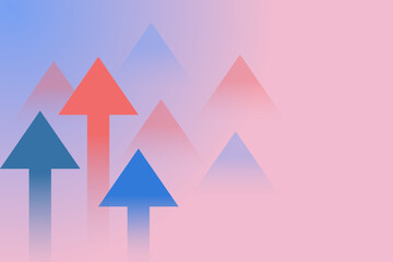 Business arrow directional for success and idea. Arrow abstract background banner template.
