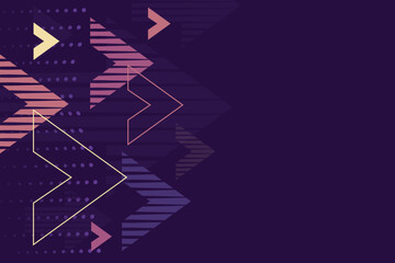 Abstract background with colorful arrow line shapes
