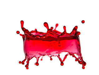 Vibrant Red Liquid Splash Dynamic Photography of a Drink