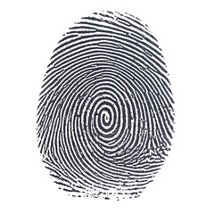 Fingerprint Symbol Representing Security and Identity Verification – Minimalist Biometric Icon for Digital Privacy