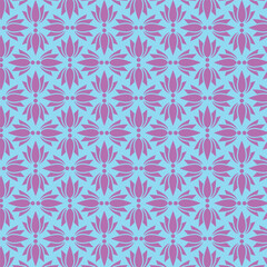 Seamless pattern with flowers on a blue background
