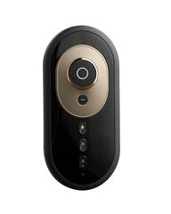 Sleek black and gold control panel with buttons